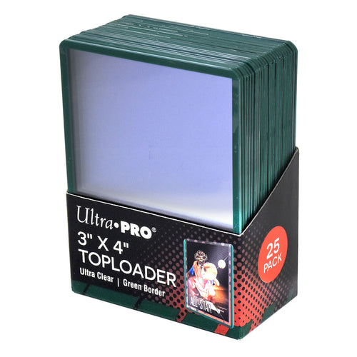 Ultra PRO 3&quot; x 4&quot; Toploader 3&quot; x 4&quot; - Whole Pack (Green Border 25pcs)