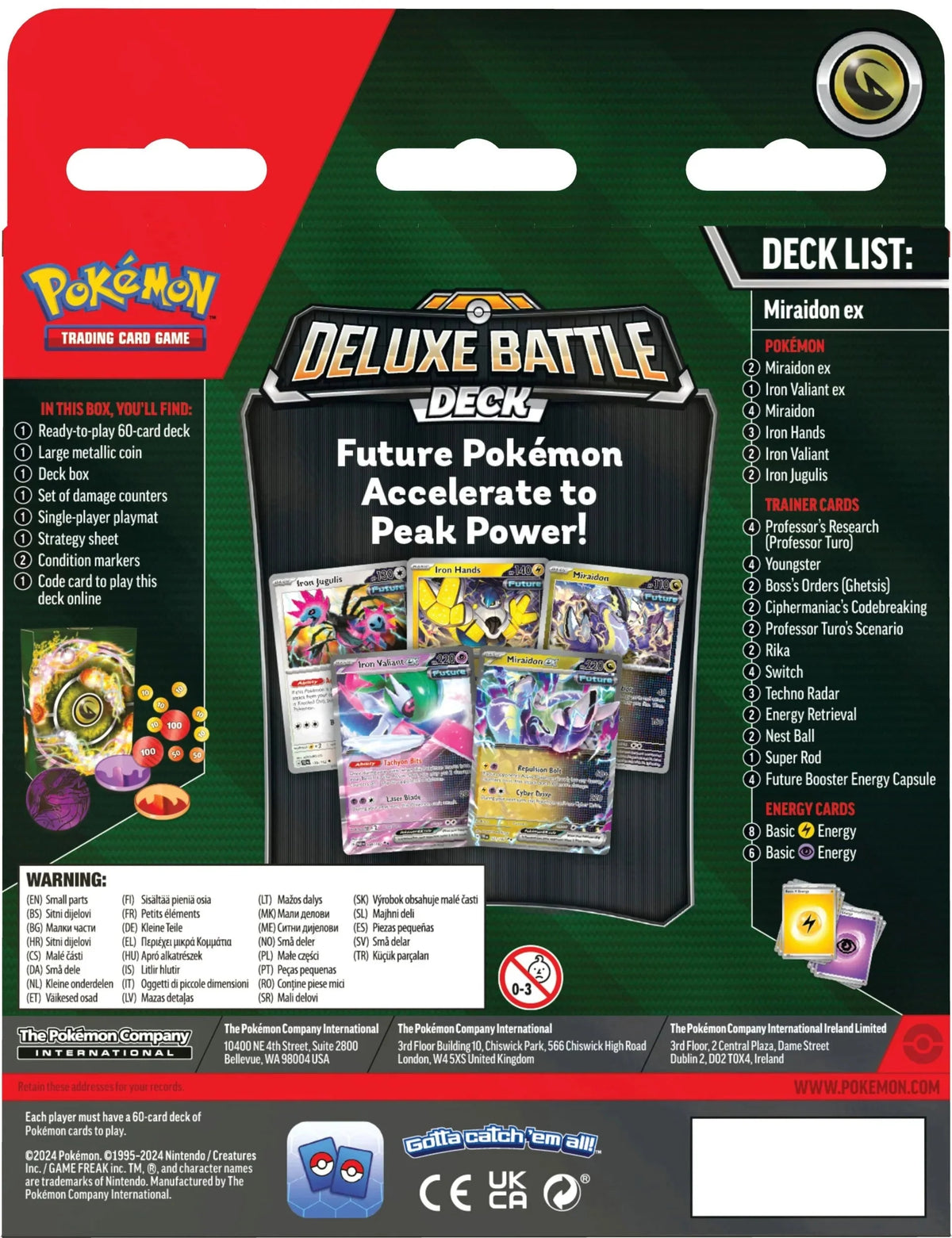 Pokémon TCG: August Deluxe Battle Deck Miraidon/ Koraidon EX-Miraidon EX-The Pokémon Company International-Ace Cards & Collectibles