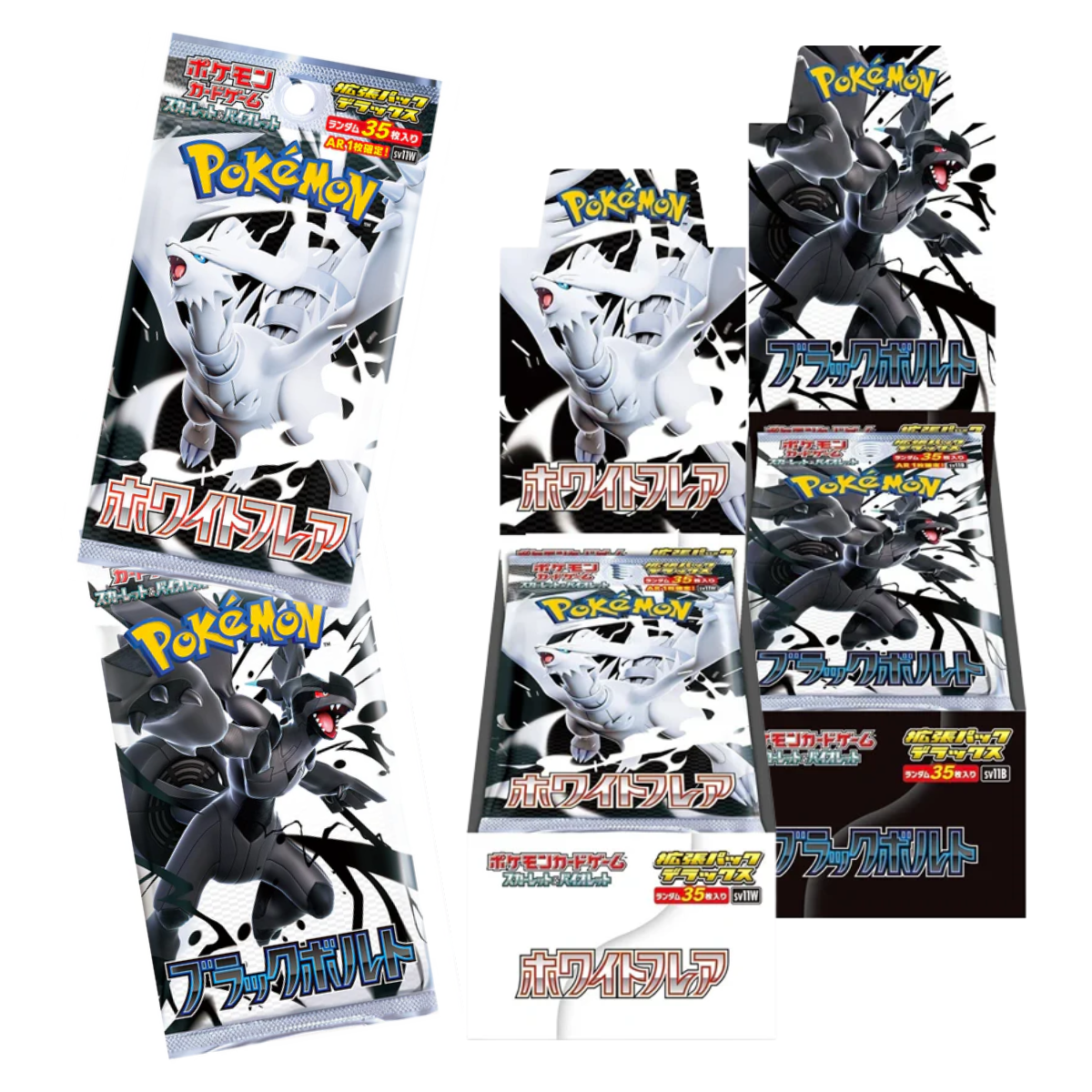 Pokemon TCG: Black Bolt & White Flare Deluxe Booster (Japanese)-Set of Both-The Pokémon Company International-Ace Cards & Collectibles