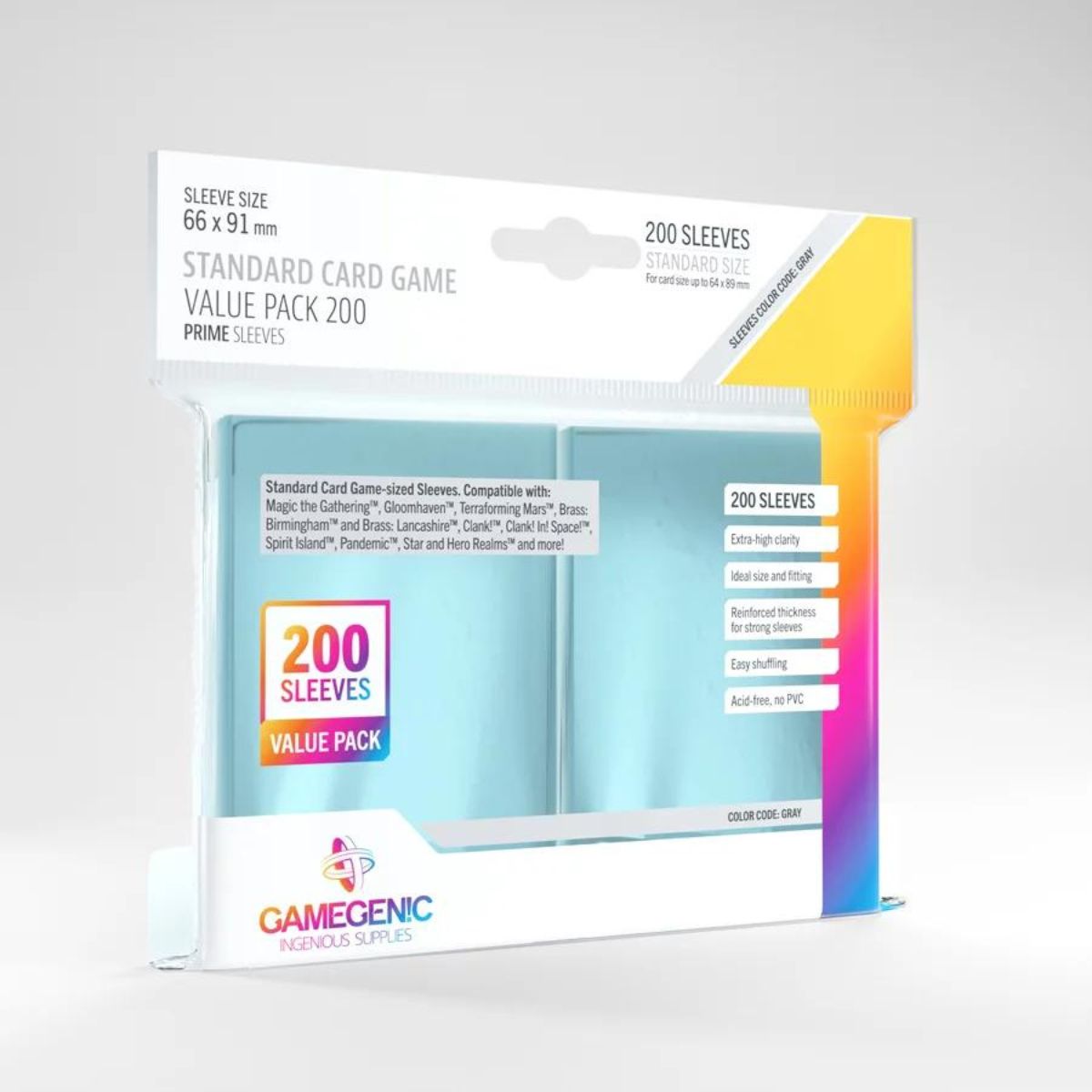 Gamegenic Sleeve Standard Card Game “Value Pack 200 ~ Prime Sleeve”