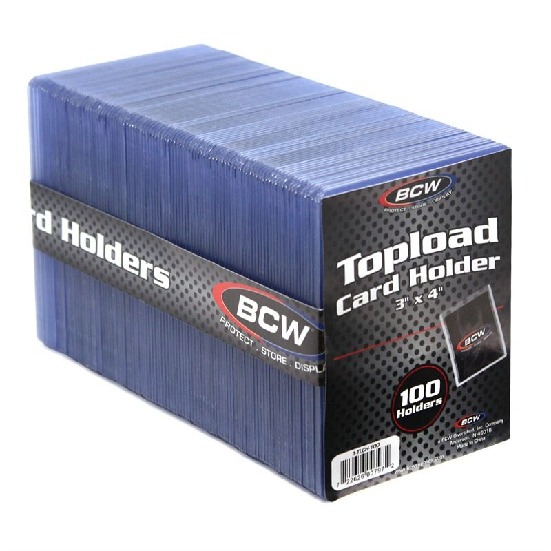 BCW Toploader Card Holder Standard 3" x 4" (Clear) (100pcs)-Whole Pack (Clear 100pcs)-BCW Supplies-Ace Cards & Collectibles
