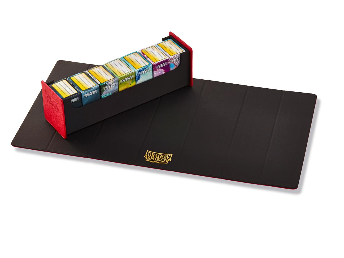 Dragon Shield Deck Box + Playmat Magic Carpet 500+ (Red/Black)-Dragon Shield-Ace Cards &amp; Collectibles