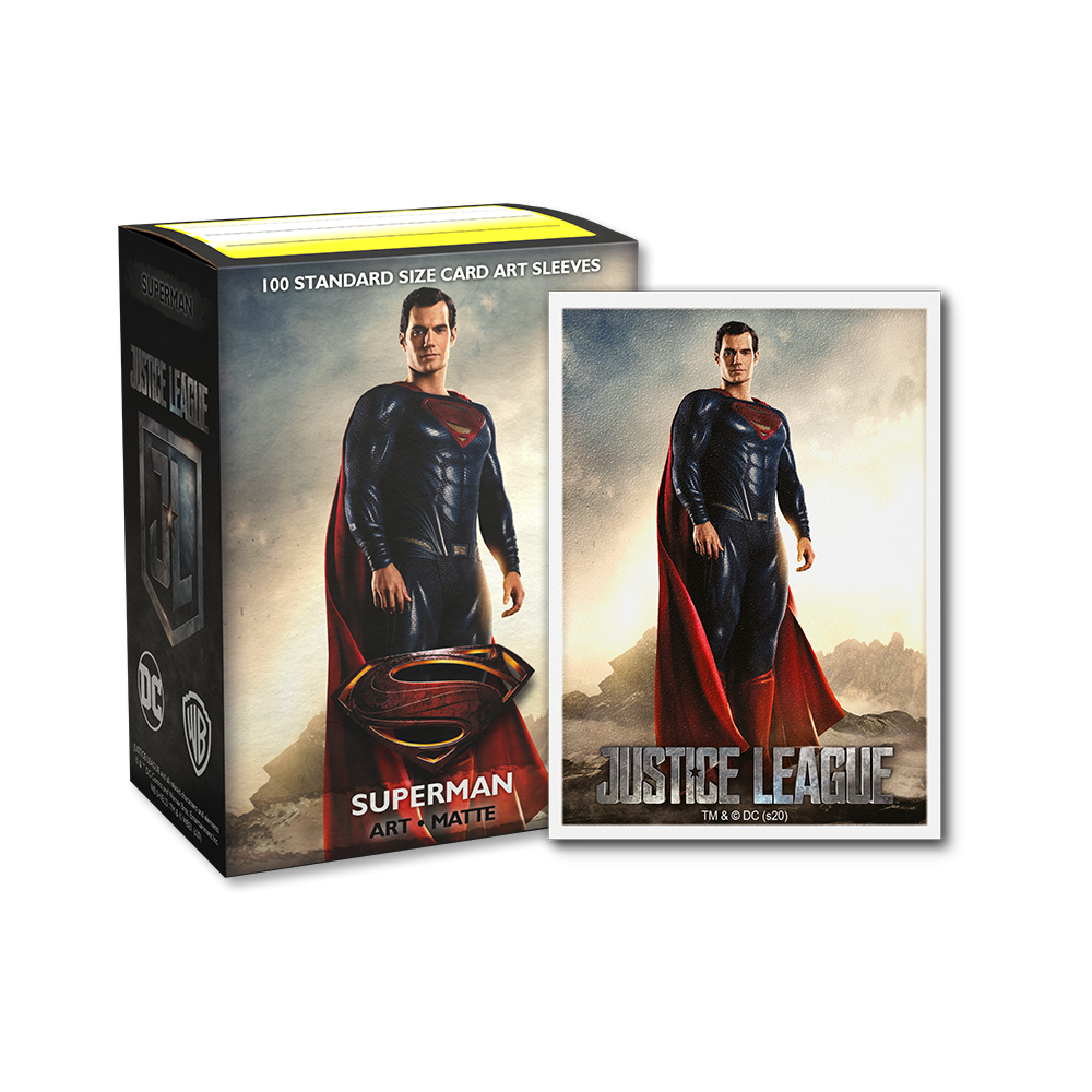 Dragon Shield Sleeve Art Matte Justice League Standard Size 100pcs - Superman-Dragon Shield-Ace Cards & Collectibles