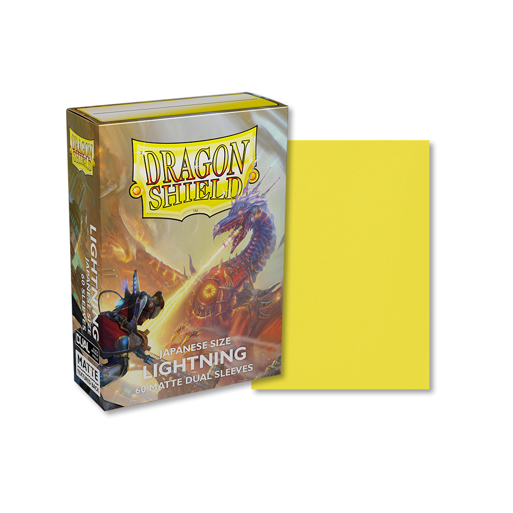 Dragon Shield Sleeve DS60 Matte Dual Sleeves - Lightning-Dragon Shield-Ace Cards & Collectibles