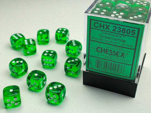 Chessex Translucent 12mm Dice Blocks (238AA)
