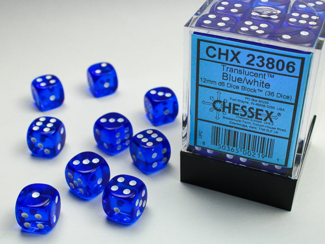 Chessex Translucent 12mm Dice Blocks (238AA)