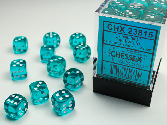 Chessex Translucent 12mm Dice Blocks (238AA)
