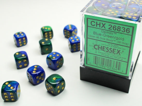 Chessex Gemini 12mm Dice Blocks (268AA)