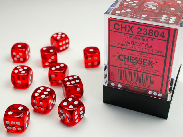 Chessex Translucent 12mm Dice Blocks (238AA)