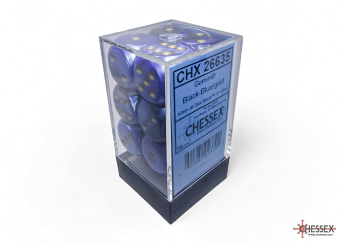 Chessex Gemini 16mm D6 Dice Blocks (266AA)
