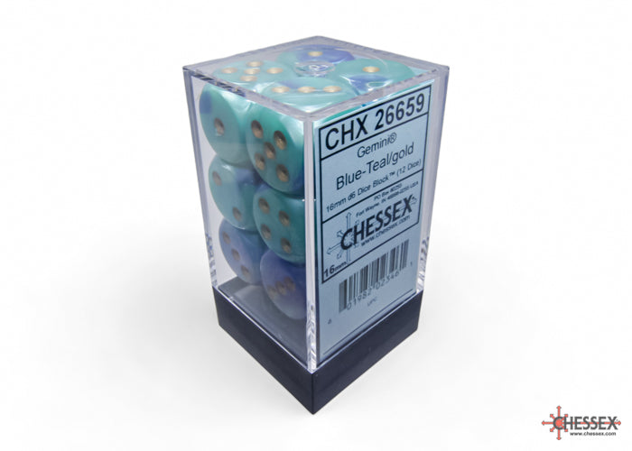 Chessex Gemini 16mm D6 Dice Blocks (266AA)