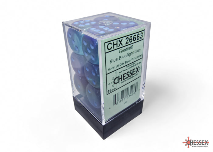 Chessex Gemini 16mm D6 Dice Blocks (266AA)