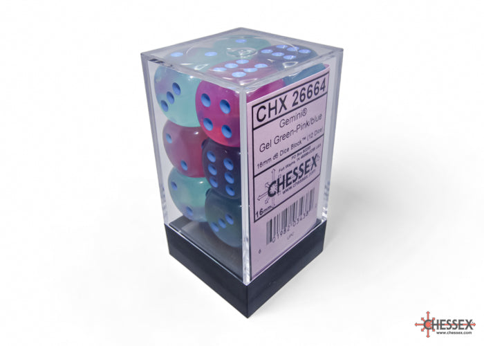 Chessex Gemini 16mm D6 Dice Blocks (266AA)