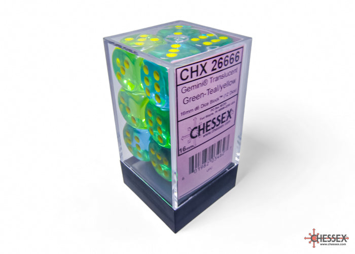 Chessex Gemini 16mm D6 Dice Blocks (266AA)