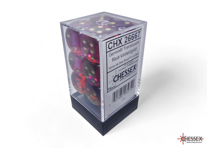 Chessex Gemini 16mm D6 Dice Blocks (266AA)