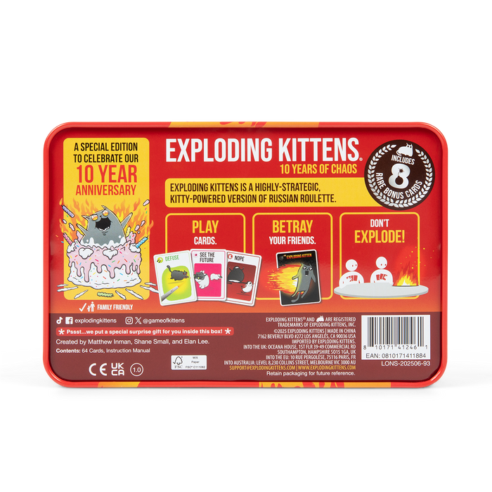 Exploding Kittens: 10-Year Anniversary Edition EN
