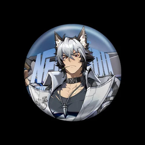 Zenless Zone Zero Standing Design Series Tin Badge Spook Shack Manato Komano White Heart Silhouette