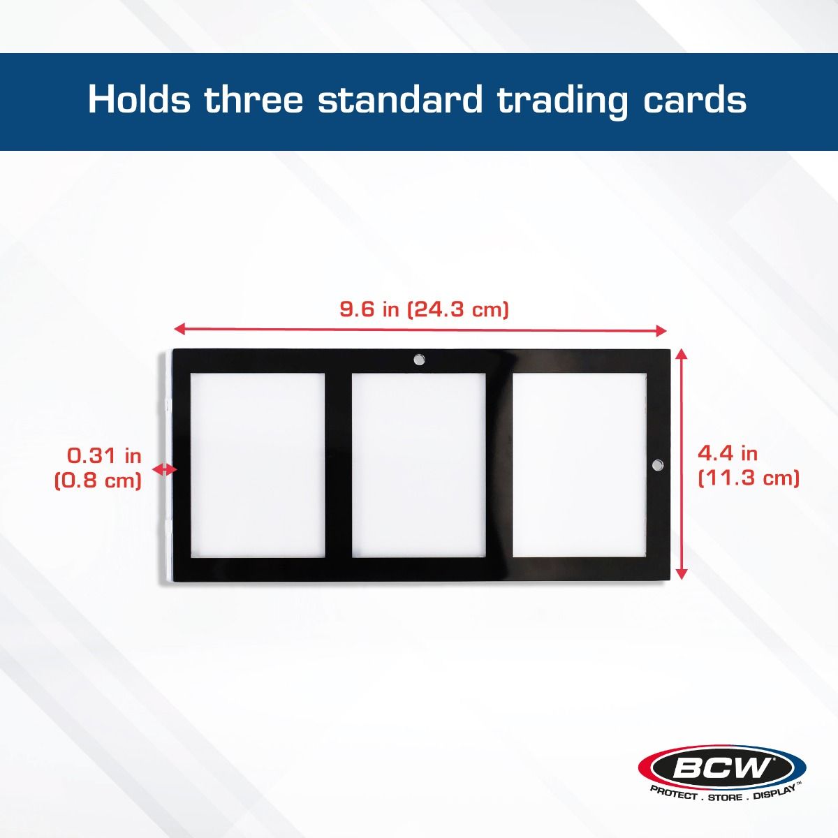 thumbnail image 2 of 5 BCW 9-Card Screwdown Holders – Black Border, Acid-Free (1-9CS-B) 2 of 5