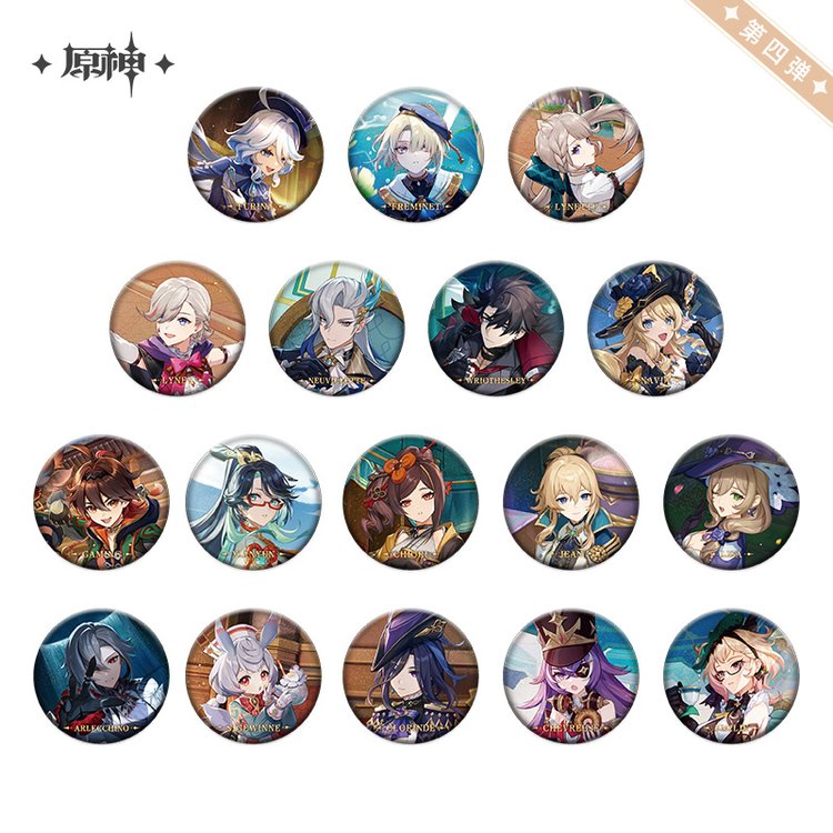miHoYo Genshin Impact Character Theme Metal Badge Vol.4