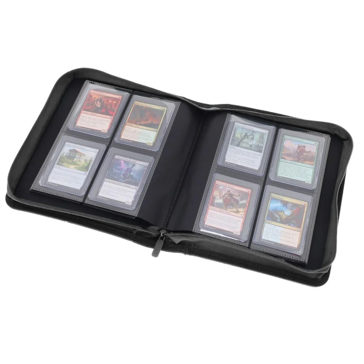 PYP Zip Folio 4-Pocket Toploader PU Leather Card Binder