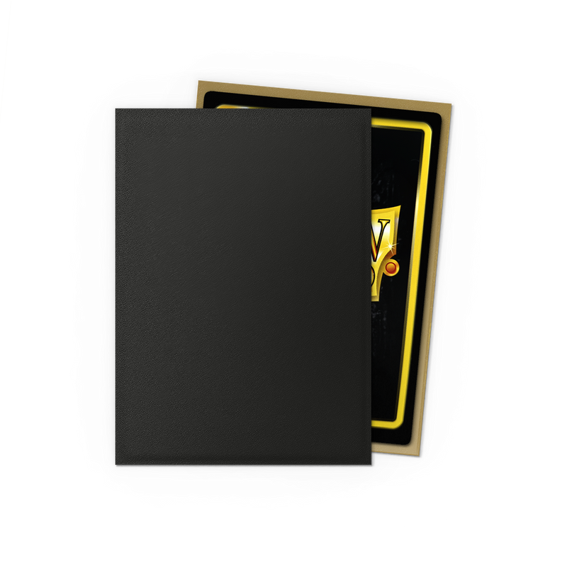 Dragon Shield Sleeve Matte Dual Standard Size 100pcs - Black & Gold
