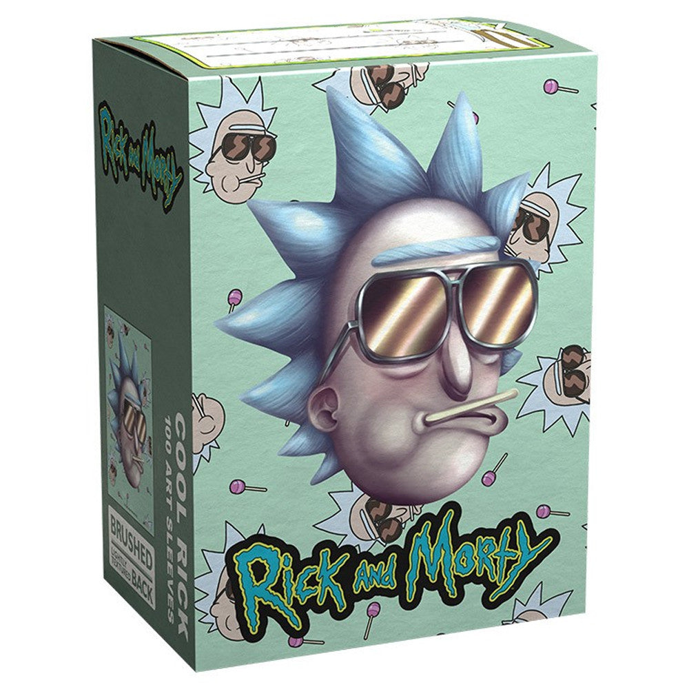 Dragon Shield Brushed Art Sleeves Standard Size 100pcs - Ricky And Morty- &quot;Cool Rick&quot;