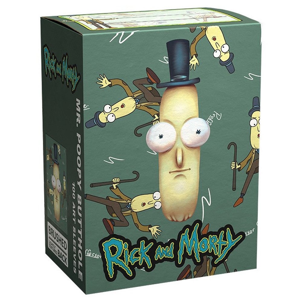 Dragon Shield Brushed Art Sleeves Standard Size 100pcs - Ricky And Morty- &quot;Mr. Poopy Butthole&quot;