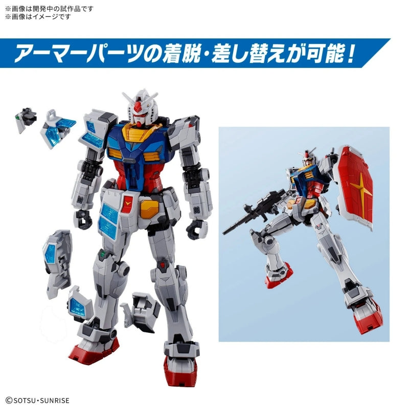 Gunpla HG 1/144 RX-78F00/E Gundam (EX-001 G.L.R.S.S. Feather Equipment)-Bandai-Ace Cards & Collectibles