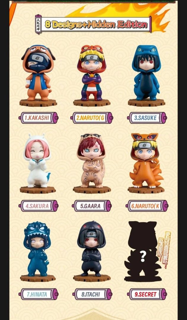 BN Figure Q x Naruto Shippuden Pajamars Series-Single Box (Random)-Bandai Namco-Ace Cards & Collectibles