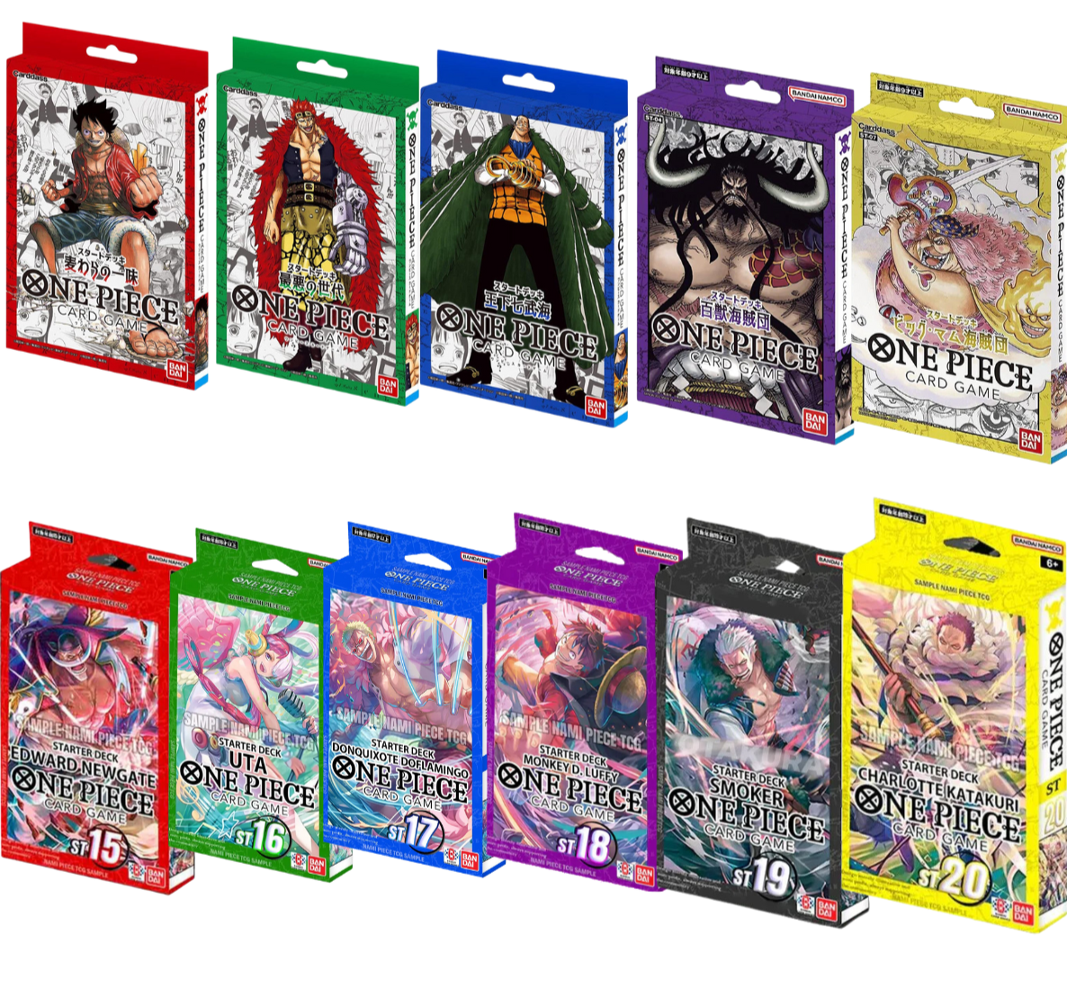 One Piece Card Game Starter Deck(ST-01 -ST-20) (Japanese)-ST01-001 &amp; ST02-00-Bandai-Ace Cards &amp; Collectibles