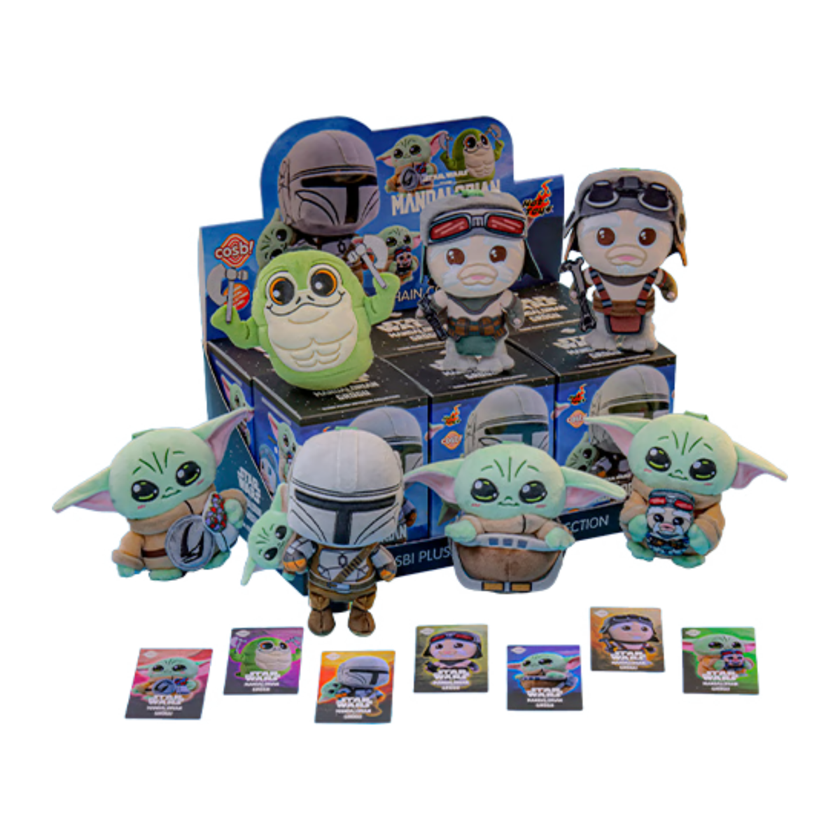 The Mandalorian and Grogu Cosbi Plush Keychain Collection