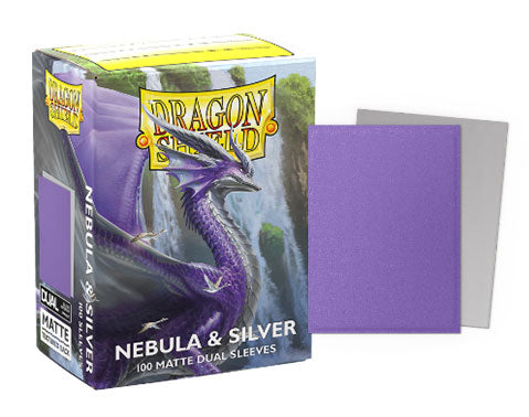 Dragon Shield Sleeve Matte Dual Standard Size 100pcs  - Nebula & Silver