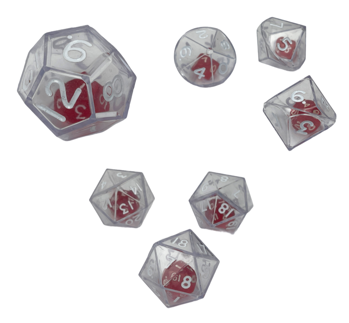 Chessex Dice 10/12/20 Sided Double Dice Clear Translucent Series-10 Sided-Chessex-Ace Cards & Collectibles
