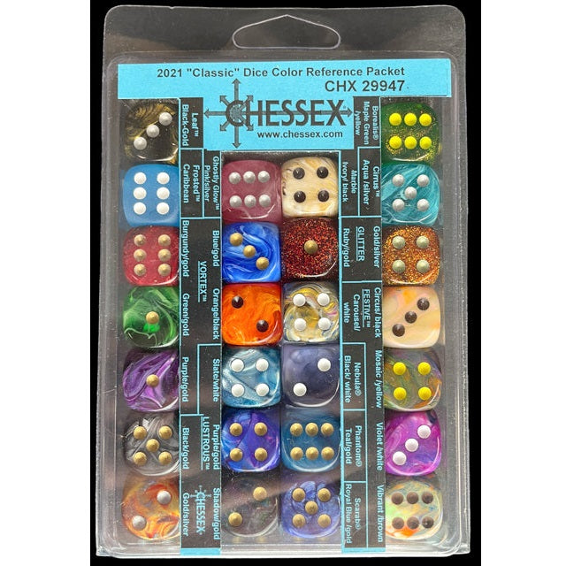 Chessex Dice Color Reference Packet-2023 Classic-Chessex-Ace Cards &amp; Collectibles