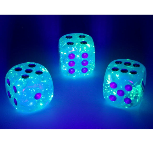 Chessex Dice Luminary Polyhedral 16mm D6 Dice Set-Sky/Silver-Chessex-Ace Cards & Collectibles