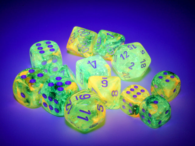 Chessex Dice Nebula Polyhedral 16mm D6 Dice Set-Wisteria/white Luminary-Chessex-Ace Cards &amp; Collectibles