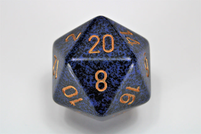 Chessex Dice Speckled 34mm d20s Loose Dice-Golden Cobalt-Chessex-Ace Cards &amp; Collectibles