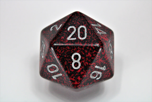 Chessex Dice Speckled 34mm d20s Loose Dice-Silver Volcano-Chessex-Ace Cards &amp; Collectibles