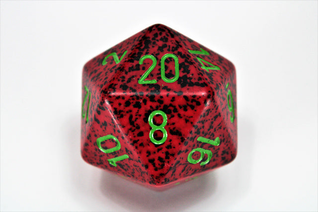 Chessex Dice Speckled 34mm d20s Loose Dice-Strawberry-Chessex-Ace Cards &amp; Collectibles