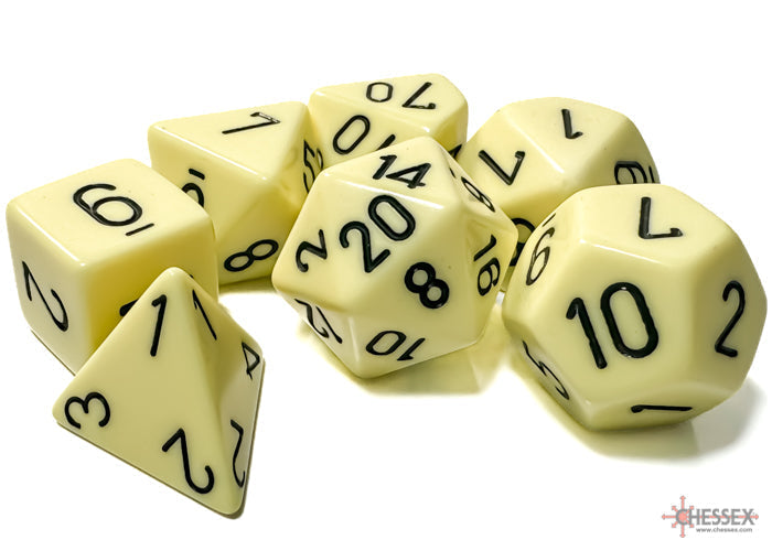 Chessex Dice Opaque Polyhedral 7-Dice Set-Yellow/Black-Chessex-Ace Cards & Collectibles