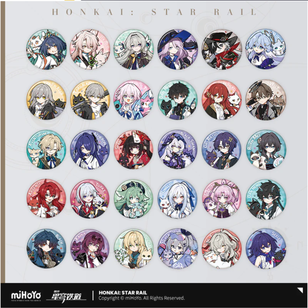 Honkai: Star Rail Little Kitty Series Badge
