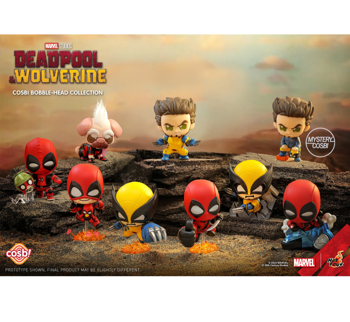 Deadpool & Wolverine Cosbi Bobble Head Collection-Single Box (Random)-Cosbi-Ace Cards & Collectibles