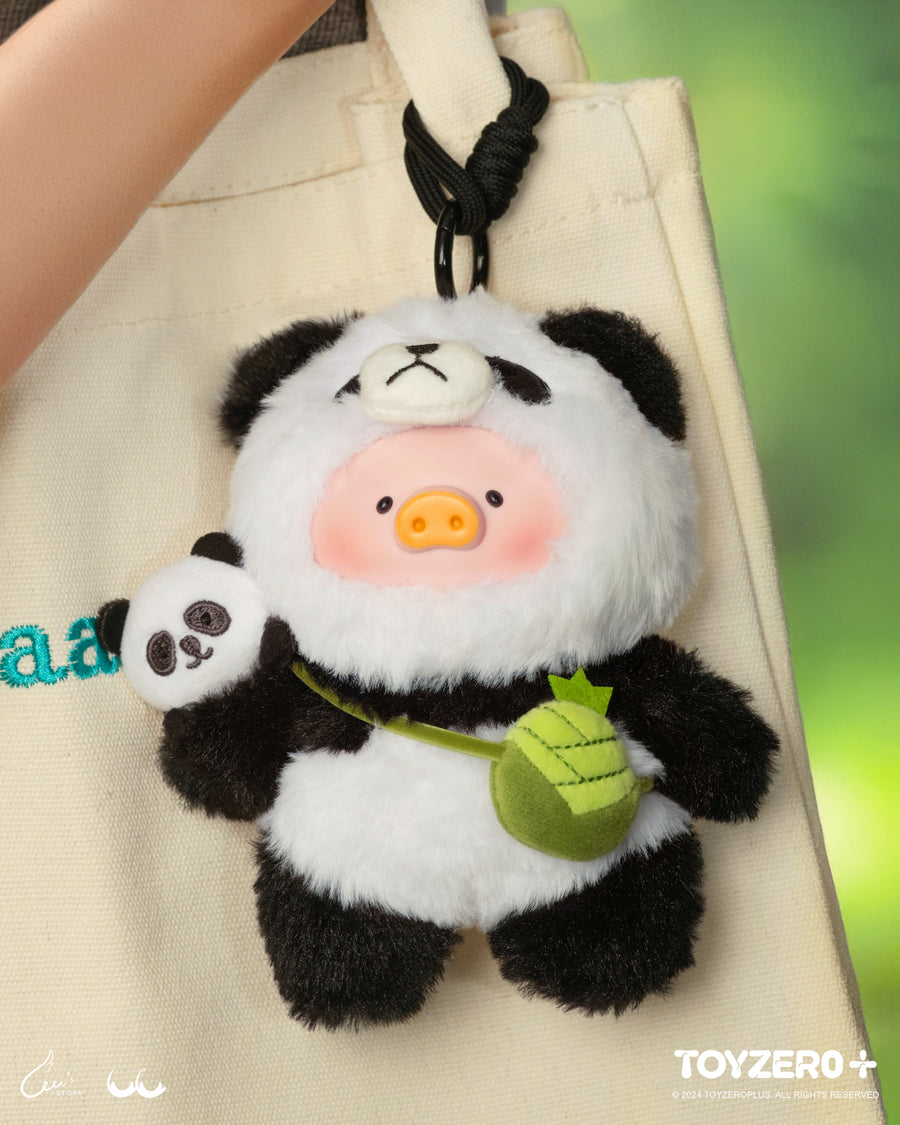 ToyZeroPlus x Lulu The Piggy Vinyl Face Plush Keychain (Professional Panda Babysitter Ver.)