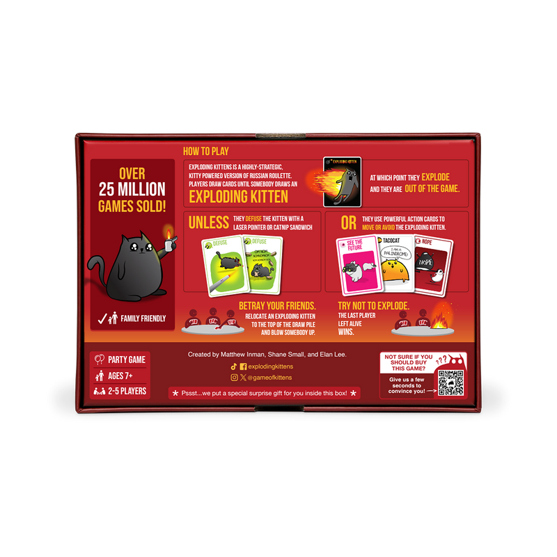 Exploding Kittens Board Game Original Edition