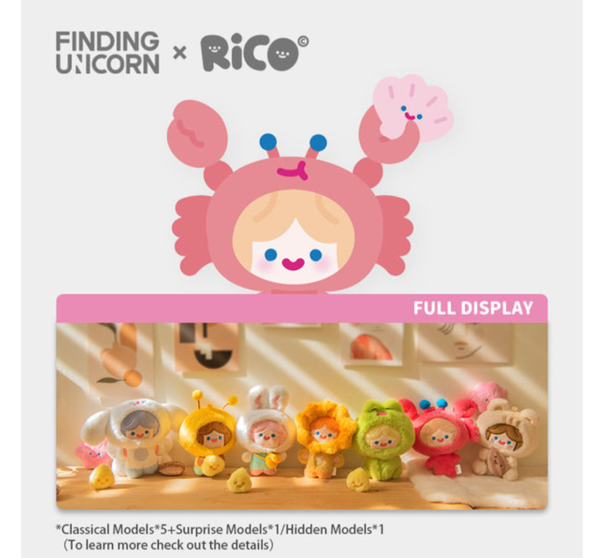 FINDING UNICORN X CELL RiCO Happy Fluffy Series Plush Blind Box-Single Box (Random)-Finding Unicorn-Ace Cards & Collectibles