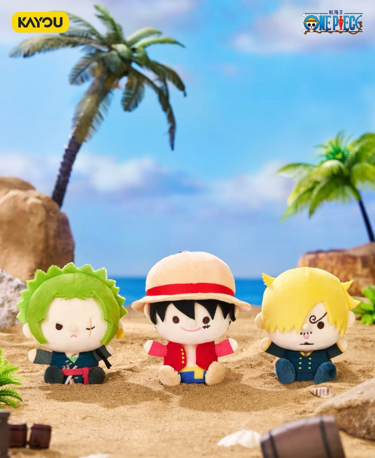 One Piece Straw Hat Pirates Finger Puppets Plush Blind Box-Whole Box (10pcs)-Good Smile Moment-Ace Cards & Collectibles