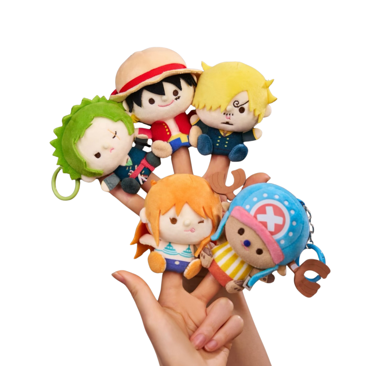 One Piece Straw Hat Pirates Finger Puppets Plush Blind Box-Whole Box (10pcs)-Good Smile Moment-Ace Cards & Collectibles