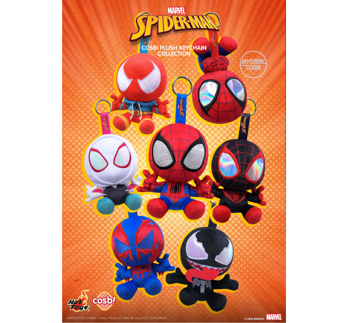 Spider-Man Cosbi Plush Keychain Collection-Single Box (Random)-Hot Toys-Ace Cards & Collectibles