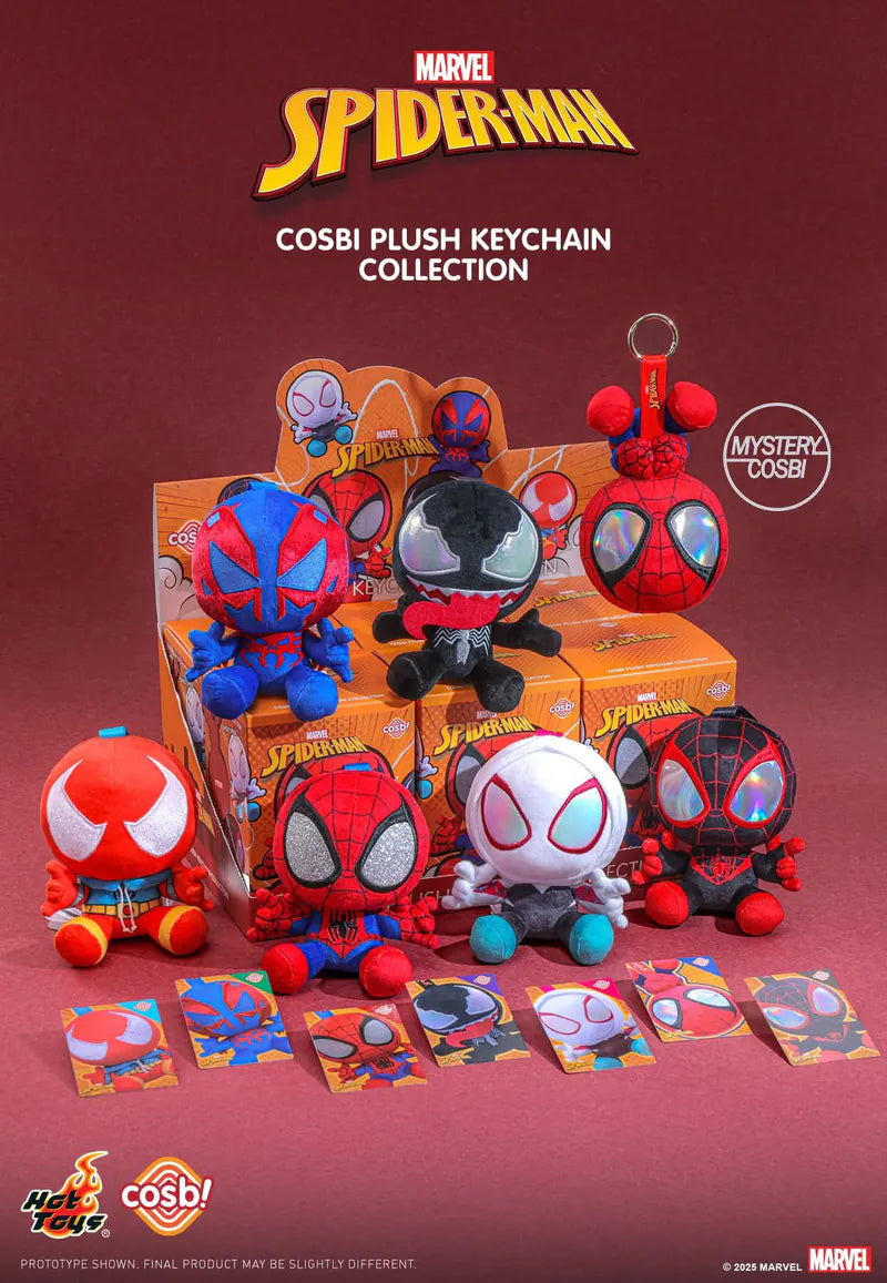Spider-Man Cosbi Plush Keychain Collection-Whole Box (6pcs)-Hot Toys-Ace Cards & Collectibles
