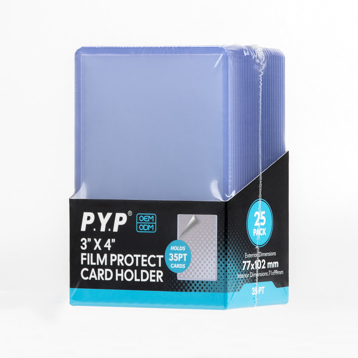 PYP Toploader Card Holder with Protective Film Standard Size 3" x 4" (Clear 25pcs) -35pt